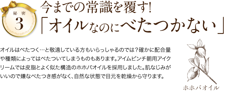 今までの常識を覆す！「オイルなのにべたつかない」