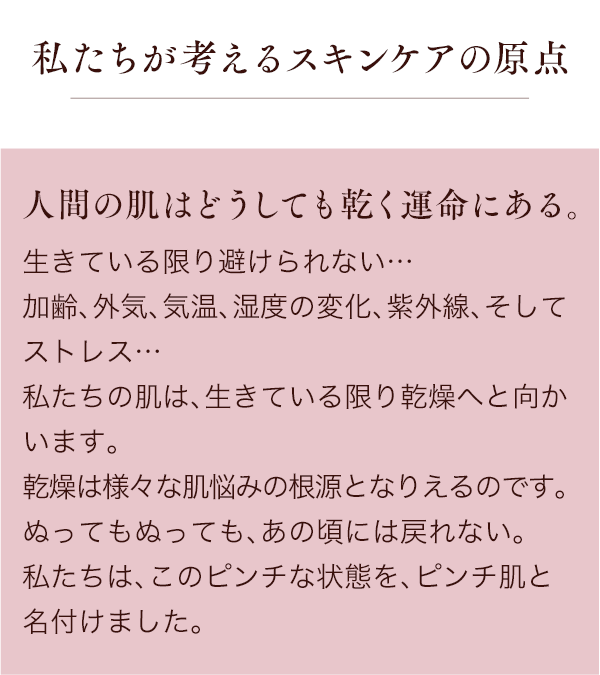 私たちが考えるスキンケアの原点