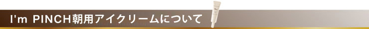 I'm PINCH朝用アイクリームについて